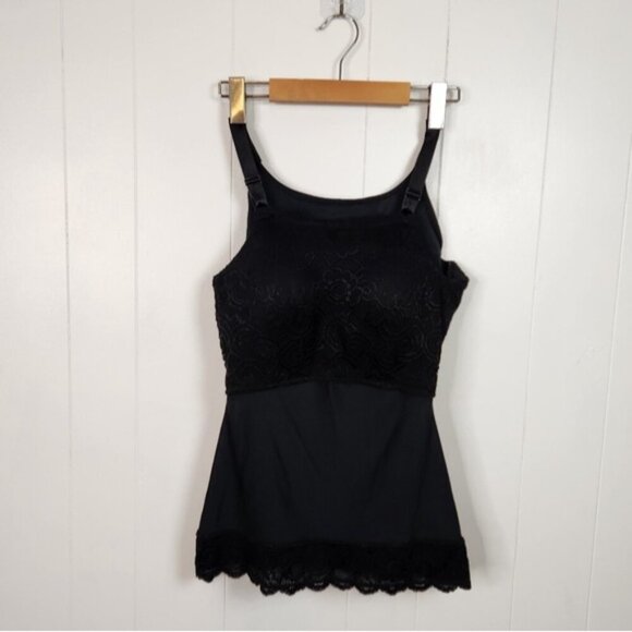 Shapeez Tankee Lacee Lace Shapewear Underwire Smoothing Tank Top Medium D Cup - Picture 3 of 8